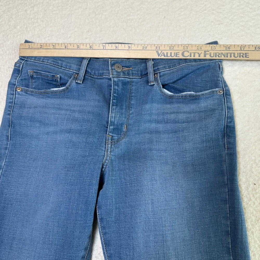 Levi Strauss & Co Classic Straight Leg Jeans Women's 8 Blue Medium Wash Stretch - Picture 5 of 15